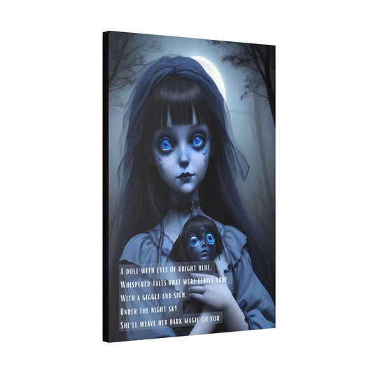 Midnight Whisperer: Spooky Yokai Canvas Wall Art Inspired by Dark Limerick | LIM-010c