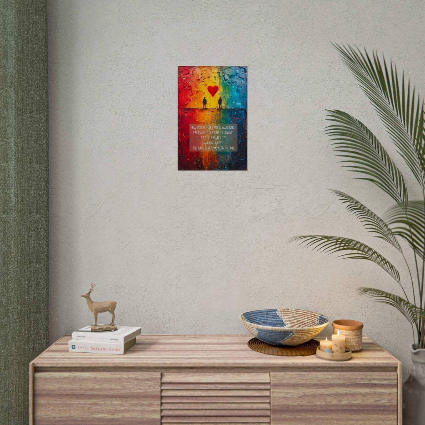 Rise Above: Pride Love Celebration Poster Wall Art, Inspired by Colorful Limerick