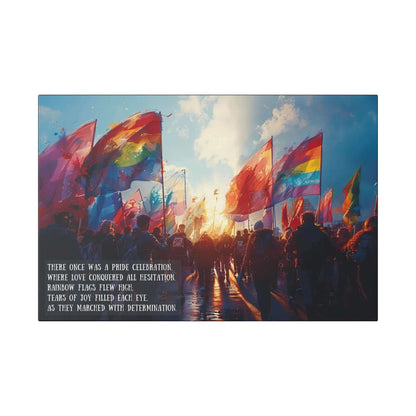 March of Determination: Empowering Gay Canvas Wall Art, Inspired by Uplifting Limerick