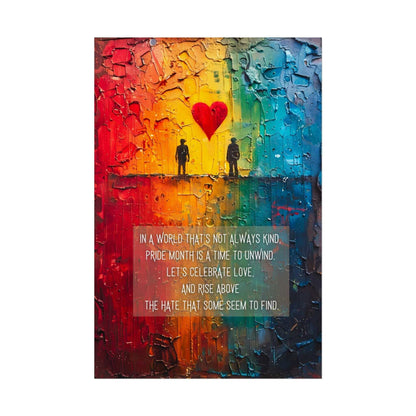 Rise Above: Pride Love Celebration Poster Wall Art, Inspired by Colorful Limerick