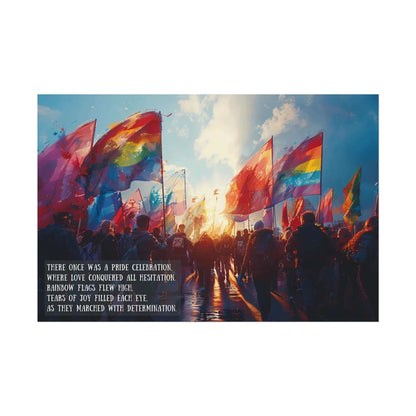 March of Determination: Empowering Gay Pride Poster Wall Art, Inspired by Uplifting Limerick