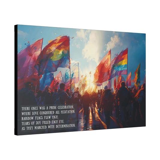 March of Determination: Empowering Gay Canvas Wall Art, Inspired by Uplifting Limerick