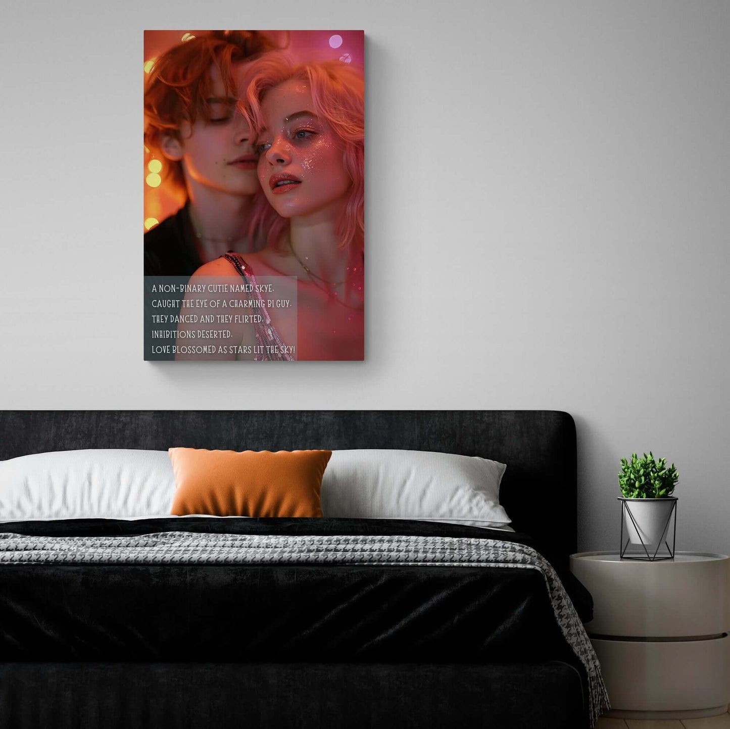 Stars in Their Eyes: Romantic Gay Pride Poster Wall Art, Inspired by Enchanting Limerick