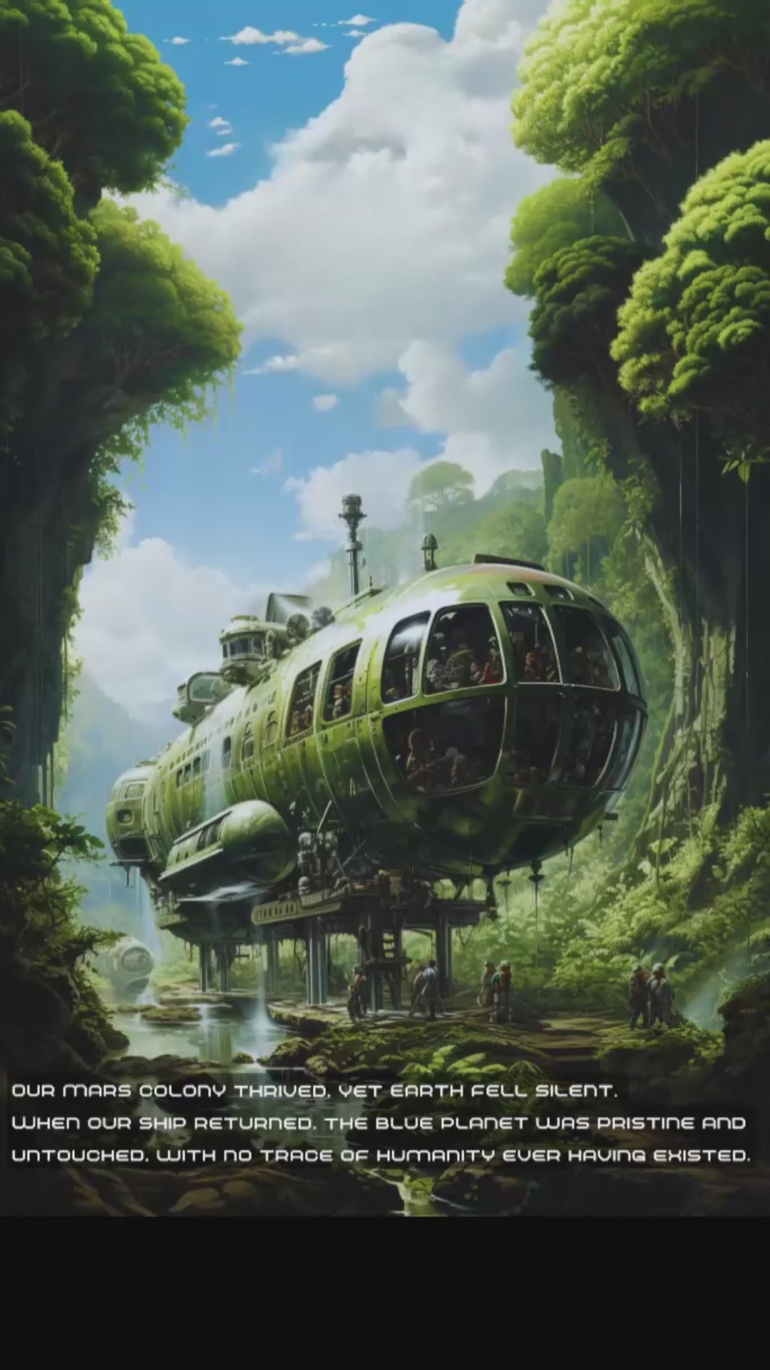 Return to Silence: Sci-Fi Spaceship Canvas Wall Art – NanoFiction Art